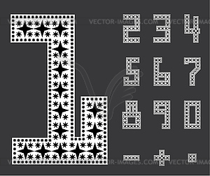 Numbers of stars - vector clipart