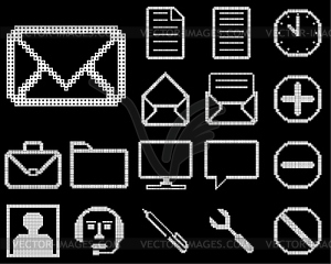 Set of icons for web design - vector clipart