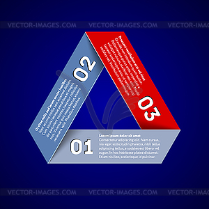 Infographic with impossible triangle - vector clipart