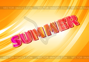 Warm summer card - color vector clipart