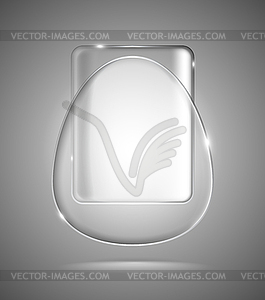 Lightened glass geometric shapes - vector image