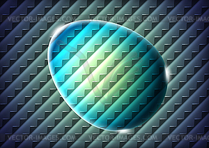 Abstract green glass egg - vector image