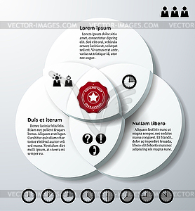 Infographics with three overlapping circles - vector clipart