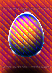 Abstract egg with heat map colors - vector image