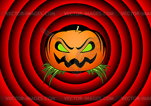 Halloween card with pumpkin - vector clipart