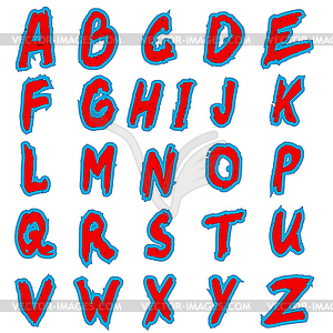Alphabet letters - color vector clipart
