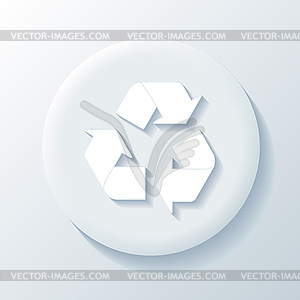 Recycling 3D Paper Icon - vector clip art