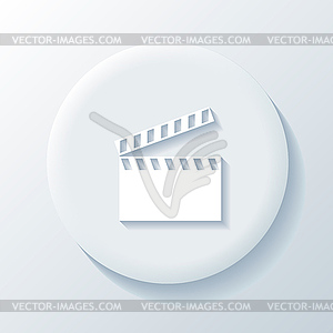 Movie 3D Paper Icon - vector clipart / vector image