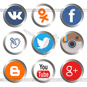 Social media icons - vector clipart / vector image