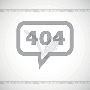 Ошибка 404 серый значок сообщения - векторный клипарт Royalty-Free