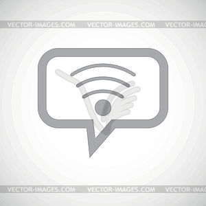 Wi-Fi grey message icon - vector clipart