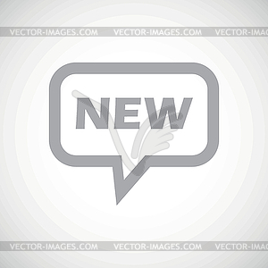 NEW grey message icon - vector clip art