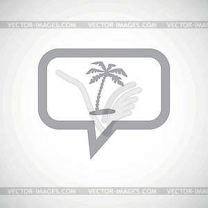 Vacation grey message icon - vector image