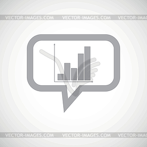 Graphic grey message icon - vector clipart