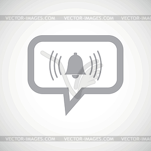 Alarm grey message icon - vector image