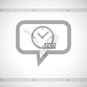 Overnight daily grey message icon - vector clipart