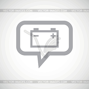 Accumulator grey message icon - stock vector clipart
