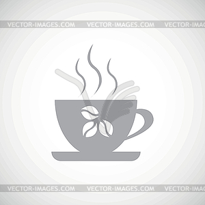 Серый значок кофе - векторный дизайн