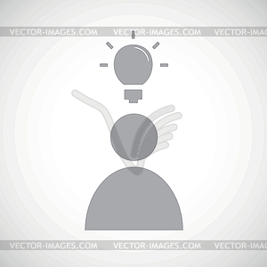 Grey idea icon  - stock vector clipart