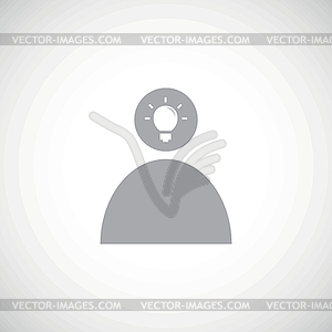 Grey idea icon  - vector clip art