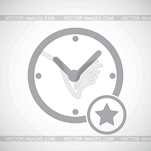 Grey best time icon - vector clip art