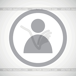 Grey user sign icon - vector image