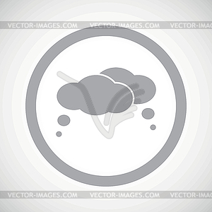 Grey thoughts sign icon - vector clipart