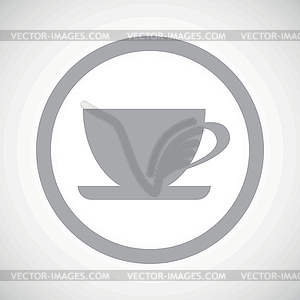 Grey cup sign icon - vector image