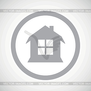 Grey house sign icon - vector image