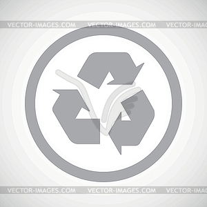 Grey recycle sign icon - royalty-free vector image