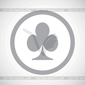 Grey clubs sign icon - vector image