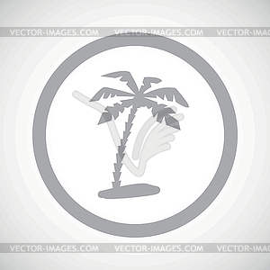 Grey vacation sign icon - vector image