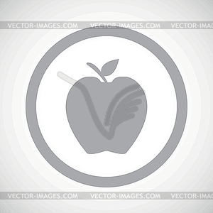 Grey apple sign icon - vector image