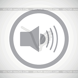 Grey loudspeaker sign icon - vector clipart