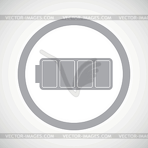 Grey full battery sign icon - vector clipart