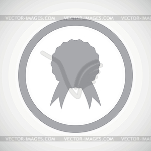 Grey certificate seal sign icon - vector clip art