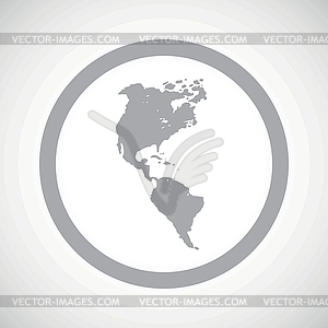 Grey America sign icon - vector image