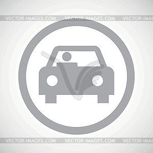 Grey car sign icon - vector clipart