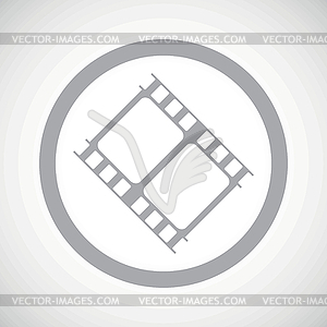 Grey movie sign icon - vector image
