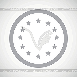 Grey European Union sign icon - vector EPS clipart