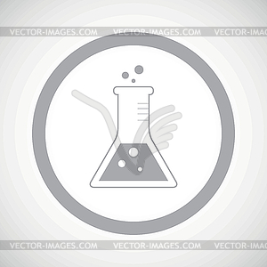 Grey conical flask sign icon - stock vector clipart