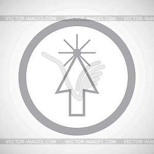 Grey arrow cursor sign icon - vector EPS clipart