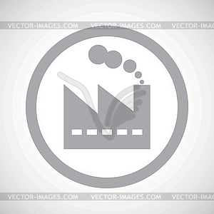 Grey factory sign icon - stock vector clipart