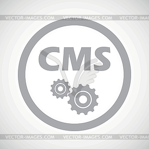 Grey CMS settings sign icon - vector clipart