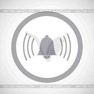 Grey alarm sign icon - royalty-free vector image