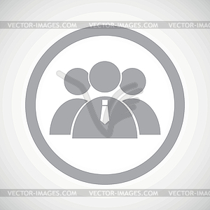 Grey user group sign icon - vector image