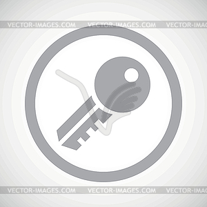 Grey key sign icon - vector clipart