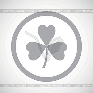 Grey clover sign icon - vector image