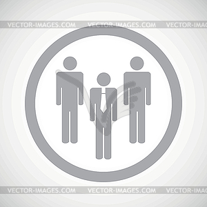 Grey work team sign icon - vector clipart