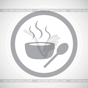 Grey hot soup sign icon - vector image